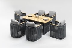 Scarlet 6'lı Yemek Takımı Antrasit