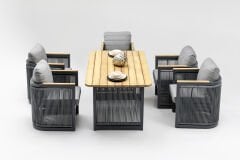 Scarlet 6'lı Yemek Takımı Antrasit