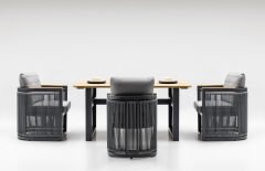 Scarlet 6'lı Yemek Takımı Antrasit